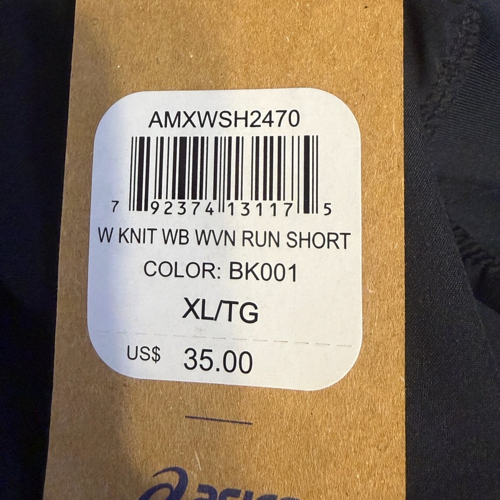 Asics Women's Athletic Black Shorts - Picture 5 of 5
